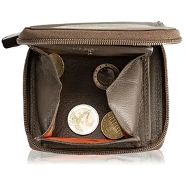 Josephine Osthoff Handtaschen-Manufaktur Josephine Osthoff Geldbörse Damen Leder Gross Portemonnaie mit Reißverschluss KleinGeldbörse Herren Kreditkartenetui Geldbeutel mit Wiener Schac... - Taupe