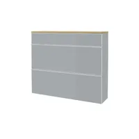 Möbel Kraft VORTINA 120 x 102 x 31 cm grau / grau
