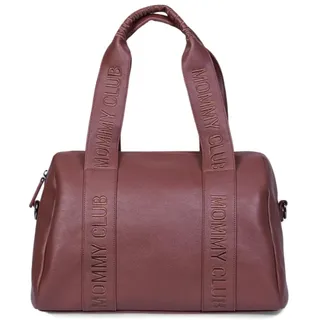 Childhome CHILDHOME, Wickeltasche, Mommy Bag, inkl. Baby Wickelunterlage, viele Fächer, Kinderwagenaufhänger, Schultergurt, Kunstleder, 22L, Mommy Club Dunkelbraun