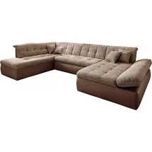 DOMO collection Wohnlandschaft »Moric«, im XXL-Format, wahlweise mit Bettfunktion und Armlehnenverstellung, inklusive loser Zierkissen, frei im Raum stellbar