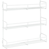 Metaltex Domino Gewürzbord 3-Etagen, 30x7x30cm, weiss, Weiß