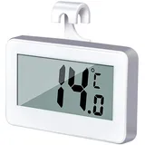 Jinpojun Kühlschrankthermometer, Wasserdichte Digital Thermometer mit Gut Lesbarem LCD-Anzeige Lesen Perfekt für kühlschrank, Gefrierfach, Lnnen, Außen