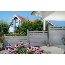 BM Massivholz Sichtschutzelement 180 x 90 cm grau Massivholz