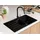 Primagran Kopenhagen Duo S001 rechts Einbau Granit schwarz Handbetätigung 900 x 500 mm