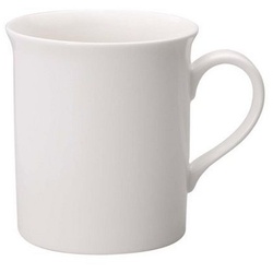 Villeroy & Boch Tasse Twist White Kaffeebecher, Porzellan weiß