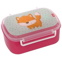 sigikid Lunchbox Lunchbox 17 x 11 x 7 cm, Polypropylen, (1-tlg), Spülmaschinengeeignet, Motiv-Deckel mit der Hand spülen rosa Luxentu