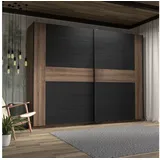 Sconto Schwebetürenschrank 2-türig Bellevue ¦ holzfarben ¦ Maße (cm): B: 269,9 H: 209,7 T: 61.2