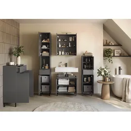 Germania Arcena Midischrank 30 x 120 x 34 cm Graphit