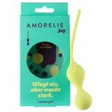 AMORELIE Joy Beckenbodentrainer AMORELIE Joy – 75g Liebeskugeln Glow, Beckenbodentrainer für Frauen gelb