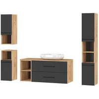 Planetmöbel Badmöbel Set LUX 120 cm OHNE Waschbecken mit