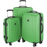 Hauptstadtkoffer - Wedding - 3er Koffer-Set Trolley-Set Rollkoffer Reisekoffer, TSA, Doppelrollen, (S, M & L), Apfelgrün