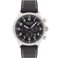 Gigandet Herren-Armbanduhr Sport Chronograph mit Lederarmband schwarz G15-001