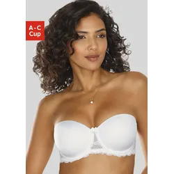 Schalen-BH NUANCE, Damen, Gr. 85, Cup C, weiß, Spitze, Obermaterial: 80% Polyamid, 20% Elasthan, sexy, BHs, mit abnehmbaren Trägern und Details aus Spitze, Dessous