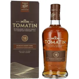 Tomatin 18 Years Old Oloroso Sherry Casks  Highland Single Malt Scotch 46% vol 0,7 l Geschenkbox