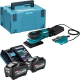 Makita BO 005 CGT201 Akku Schwingschleifer 40 V max. 80 x 130 mm 3,0 mm Hub Brushless + 2x Akku 5,0 Ah + Ladegerät + Makpac
