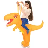 BETTWITEH Aufblasbare Kinder Dinosaurier Kostüm für Kinder Lustige Halloween Jungen Mädchen T-rex Dino Kostüme für Schule Halloween