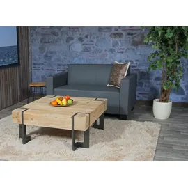 Mendler 2er Sofa Couch Lyon Loungesofa Kunstleder ~ dunkelgrau