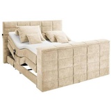 U N O Sports Carryhome Boxspringbett Sandfarben + beige ¦ Maße (cm): B: 202 H: 123