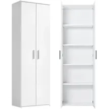 mokebo Schrank in Weiß Der Lange Mehrzweckschrank Allzweckschrank oder Aufbewahrungsschrank