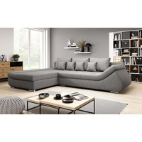 Furnix Schlafsofa Polstercouch in L-Form DELLIA modernes Schlafsofa mit Bettkasten, BxHxT 295x88x194 cm, große Liegefläche 194x285 cm grau