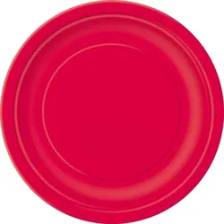 8 runde Teller rot