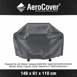 AEROCOVER  AeroCover Atmungsaktive Schutzhülle für Grillgeräte 148x61xH110 cm