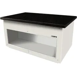 SARO Neutrales Element B 1600 mm, Farbe WEISS, Praktisches neutrales Element mit Stellfläche für Teller, 1 Stück