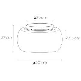 LUCIDE OLIVIA Deckenleuchte E27,