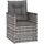 vidaXL Gartensessel 57 x 57 x 75 cm grau