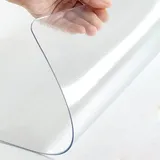 Geovne Tischdecke Tischfolie,Matt Schutztischdecke,Wasserdicht/Ölbeständig Transparente Tischdecke,Tabelle Beschützer mit Abgerundeten Ecken,für Büro und Computertisch,1mm Dick (40x60cm/16x24in)