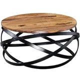 Wohnling Couchtisch Manur Braun Sheesham 60 x 30 cm