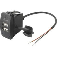 TRU Components Dual USB Ladegerät Steckdose 4,2A blau Buchse,