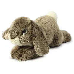 Plüschtier Kaninchen (18cm, liegend, grau)