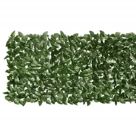 vidaXL Sichtschutzmatte mit Dunkelgrünen Blättern 300 x 75 cm