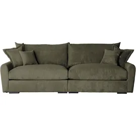 Home Affaire Big-Sofa HOME AFFAIRE "Finca XL, B: 190 cm", grün (olive), B:190cm T:123cm, 100% Polyester, Sofas, Big-Sofa, 4 Zierkissen, Mega-Sofa, in Cord oder Chenille-Struktur, Federkern