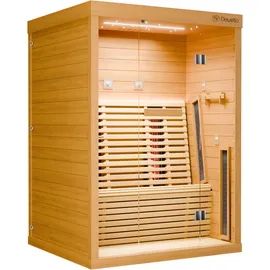 Dewello PALERMO 135x120 für 1-2 Personen aus Hemlockholz mit Vollspektrumstrahlern