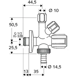 Schell Comfort Kombi-Eckventil
