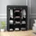 Homcom Kleiderschrank 125 x 162,5 x 43 cm Schwarz