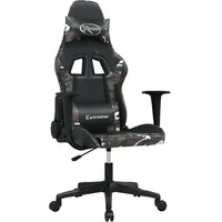VidaXL Gaming-Stuhl mit Massagefunktion Schwarz Tarnfarben