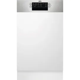 AEG FEE7341AZM Einbau-Geschirrspüler (teilintegrierbar, 446 mm breit, Edelstahl)