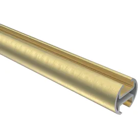 Interdeco GARDINENSTANGE INNENLAUF Siteno Mavell 600 cm (geteilt in 3 x 200 cm), 1-läufig, 20 mm Ø Messing-Optik
