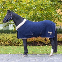 RugBe Abschwitzdecke Transport- und Fleecedecke für Pferde, dark navy, 135cm