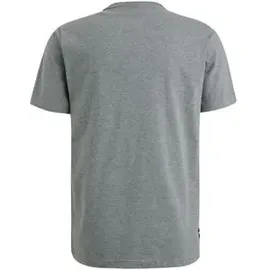 PME Legend Herren Rundhals T-Shirt SHORT SLEEVE R-NECK LOGO CARRIER Regular Fit Ptss0000588-960 Grau XXL