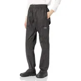 Chef Code Unisex-Erwachsene Chef Pants Kochhose, Chalkstripe Kohle, 4X-Groß - 4XL