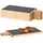 Zeller Present Servierbrett 6 Servierplatten, Schiefer mit Bambusbrett - 40 x 19cm, Schiefer, (Set, 6-St., 6x Servierplatten), Schieferplatte herausnehmbar schwarz