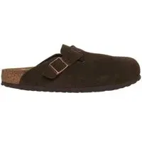 Birkenstock Slipper & Pantoletten - Suede clogs 'Boston' - Gr. 44 (EU) - in Braun - für Damen