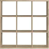 Forte Mauro Standregal 3x3 Fächer 90 x 30 x 180 cm Braun