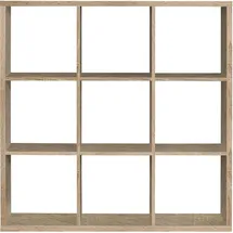 Forte Mauro Standregal 3x3 Fächer 90 x 30 x 180 cm Braun