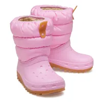 Crocs Classic Neo Puff Boot K Mode-Stiefel, Pink Tweed Gum, 35 EU