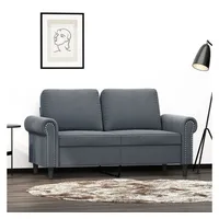 vidaXL 2-Sitzer-Sofa Dunkelgrau 120 cm Samt